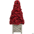 Allstate 24" Red Berry Cone Potted Christmas Topiary