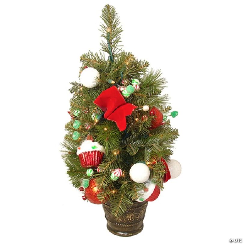 Allstate 2' Pre-Lit Candy Fantasy Artificial Christmas Tree - Clear Lights