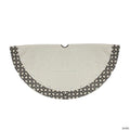 Allstate 54" Black and White Rhinestone Christmas Tree Skirt