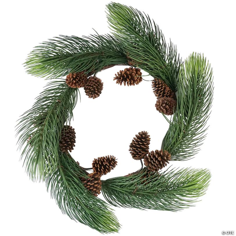 Allstate Long Pine Needle Artificial Christmas Wreath - 30-Inch  Unlit