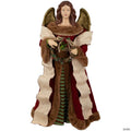 Angel with Wings Commercial Size Christmas Tree Topper - 3' - Brown and Red - Unlit