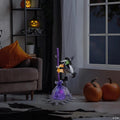Animated Flying Witch with Broom Halloween Decoration - 25