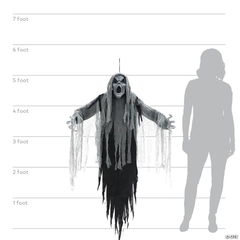 Animated Hanging Howling Ghostly Phantom Halloween Decoration