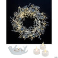 Antler Candle & Wreath Christmas Decorating Kit – 19 Pc.
