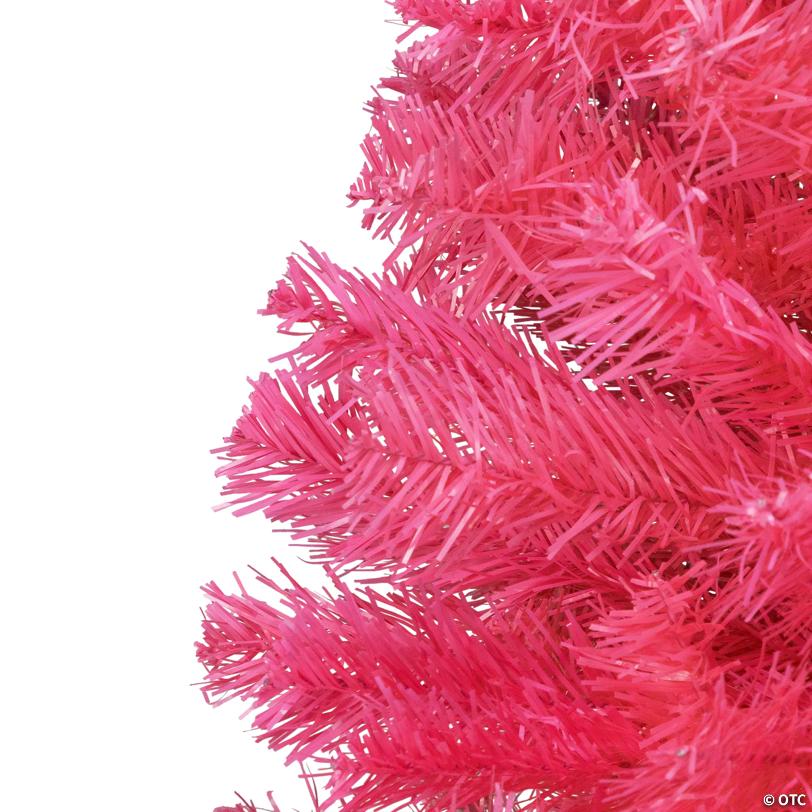 Artificial Tinsel Christmas Tree - 7' - Pink - Unlit
