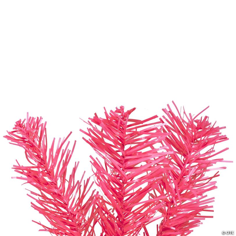 Artificial Tinsel Christmas Tree - 7' - Pink - Unlit