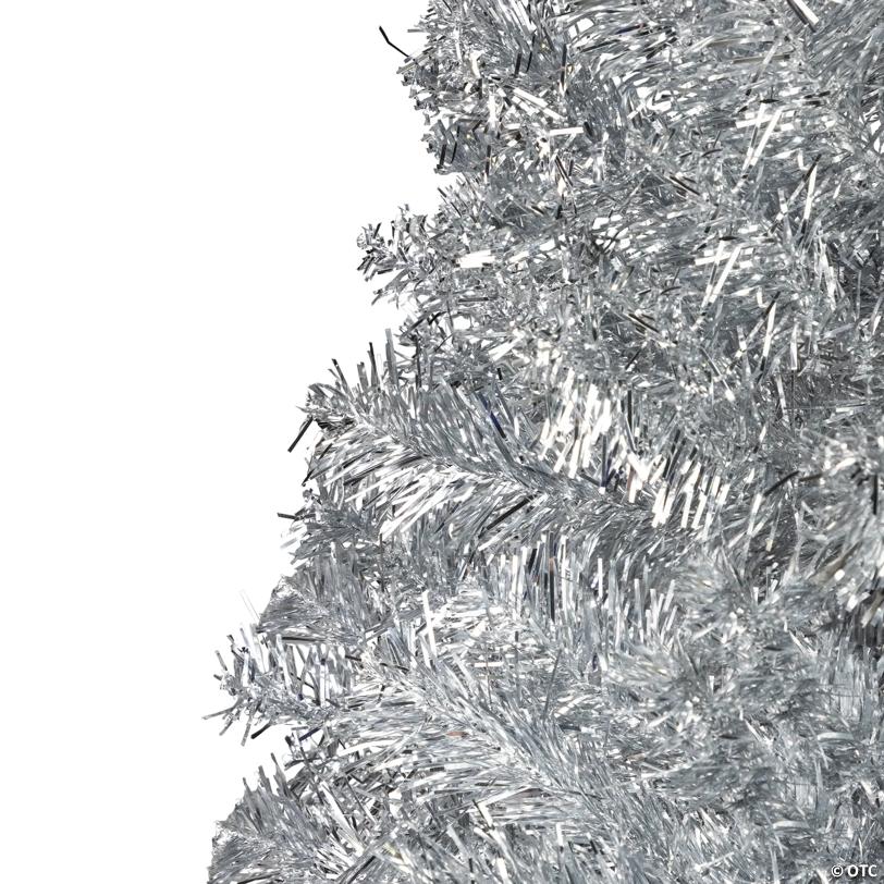 Artificial Tinsel Christmas Tree - 9' - Silver - Unlit