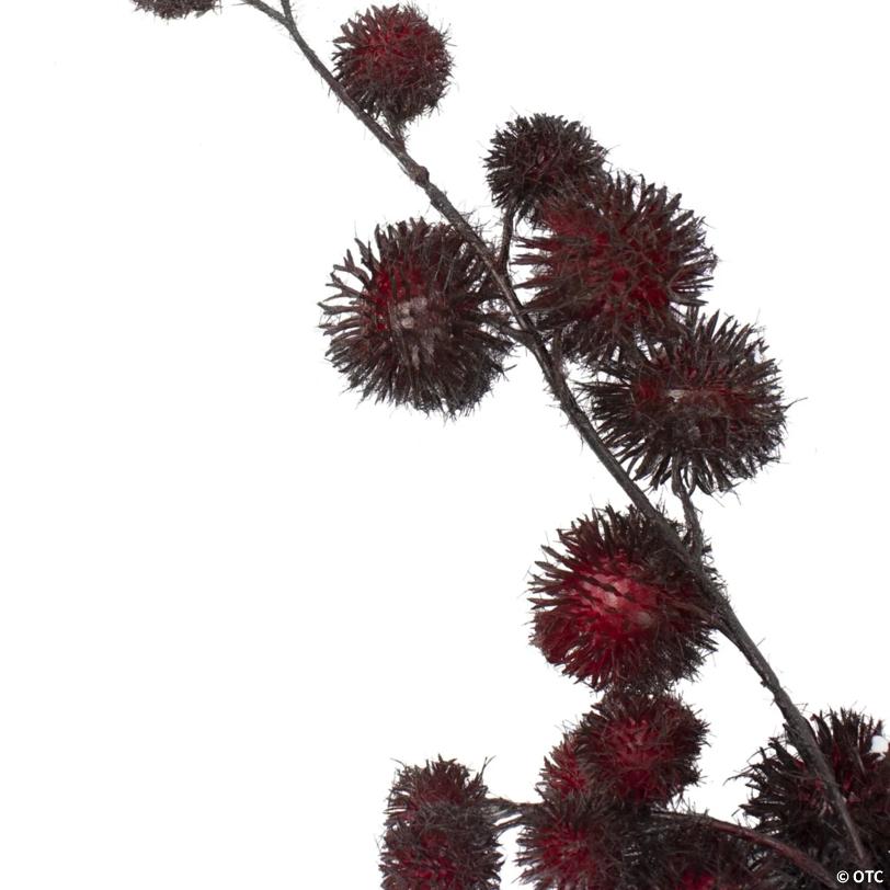 Artificial Weeping Thistle Christmas Spray - 41" - Red