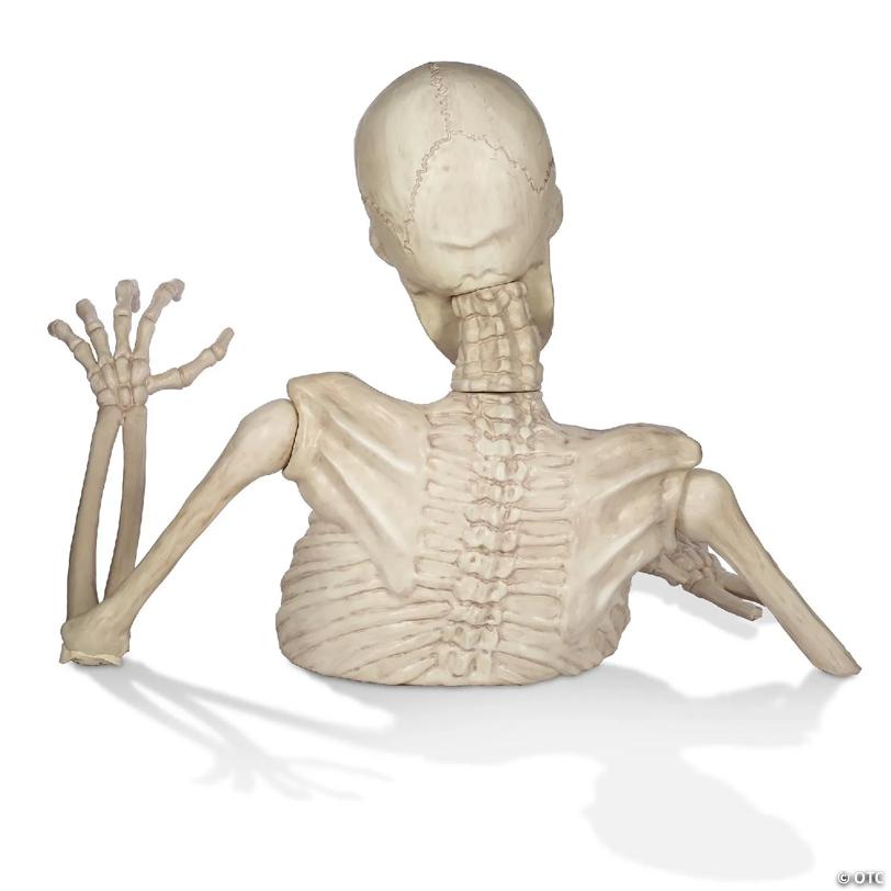 BOO BOX Halloween 48" Groundbreaking Skeleton - Scary Outdoor Halloween Yard Decorations