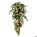 Ball Ornaments and Berries Glittered Artificial Christmas Swag - 25
