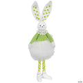 Ballerina Bunny Standing Easter Figure - 15" - Green and White