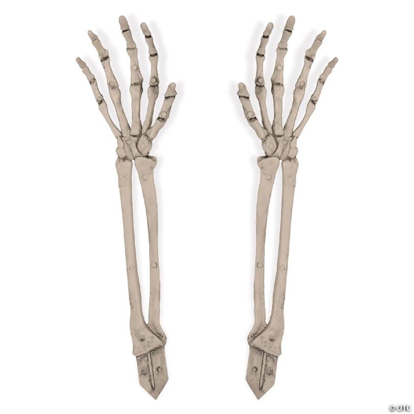 Beistle - Plastic Skeleton Hand Yard Stakes - 12 Pack