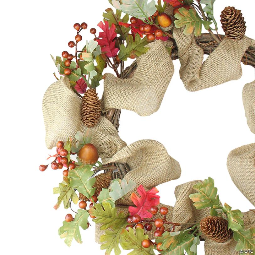 Berry and Pine Cones Artificial Thanksgiving Wreath - 18-Inch  Unlit