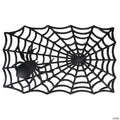 Black Spider Web Rectangular Halloween Doormat 18" x 30