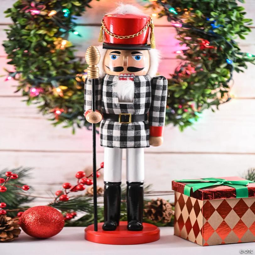 Black and White Checkered Nutcracker