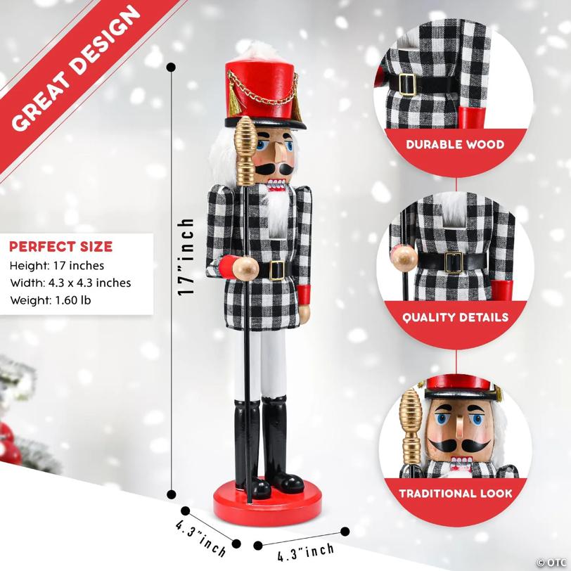 Black and White Checkered Nutcracker