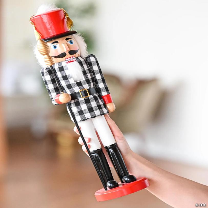 Black and White Checkered Nutcracker