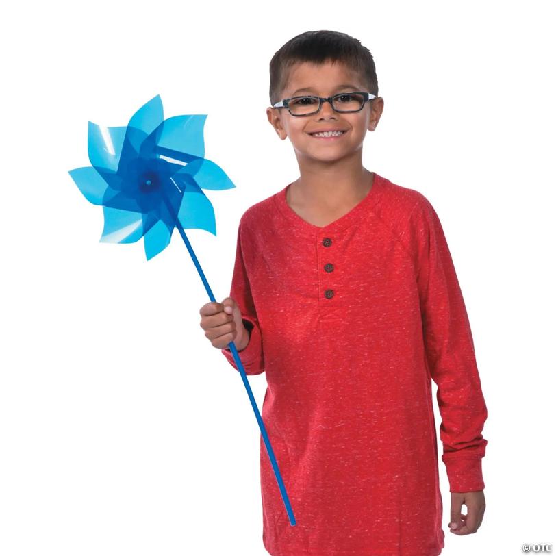 Blue Jumbo Pinwheels - 12 Pc.