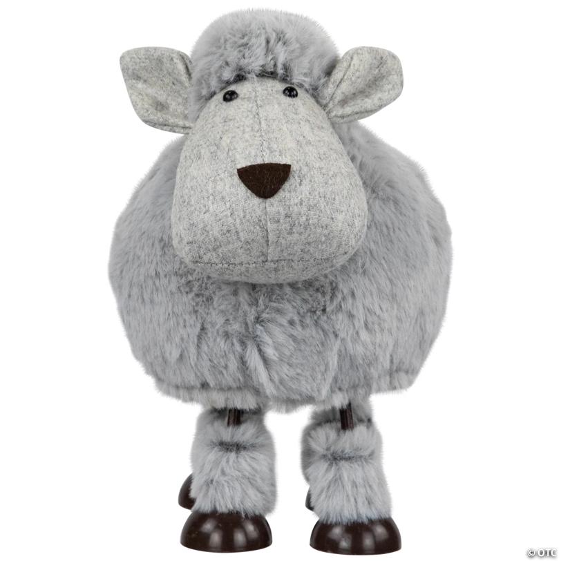 Bouncing Sheep Plush Easter Figure - 7.5" - Gray