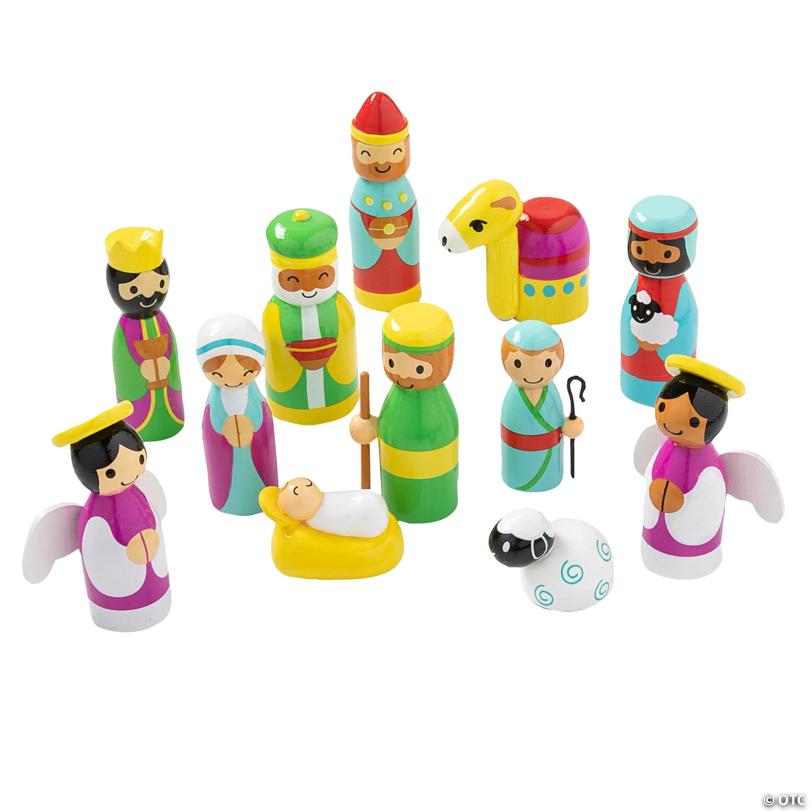 Bright Nativity Tabletop Set - 12 Pc.