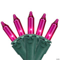 Brite Star 100ct Pink Mini Christmas Lights - 34ft  Green Wire