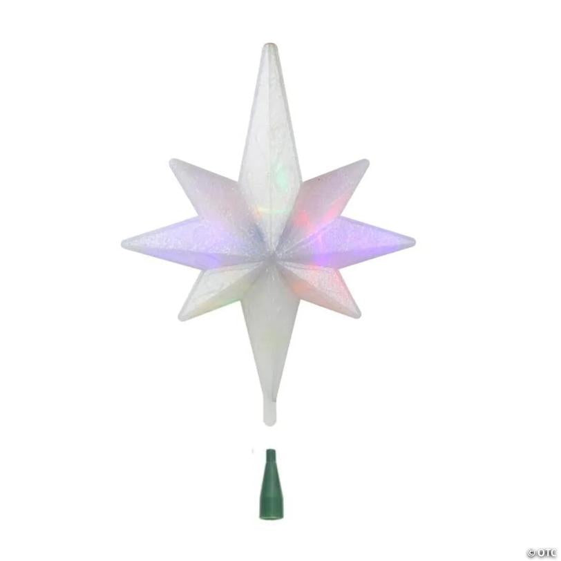 Brite Star 14.5" Winter Frost B/O Multi-Color LED Bethlehem Star Christmas Tree Topper