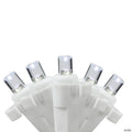 Brite Star 35 Battery Operated Clear LED Wide Angle Icicle Christmas Lights - 6.5 ft White Wire