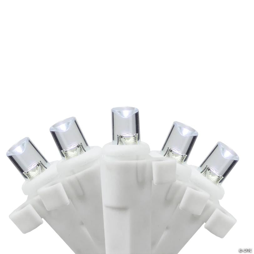 Brite Star 35 Battery Operated Clear LED Wide Angle Icicle Christmas Lights - 6.5 ft White Wire