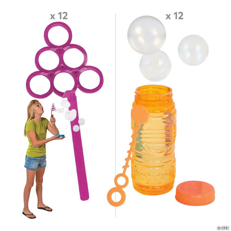 Bubble Wands & Bubble Bottles Assortment Kit - 24 Pc.