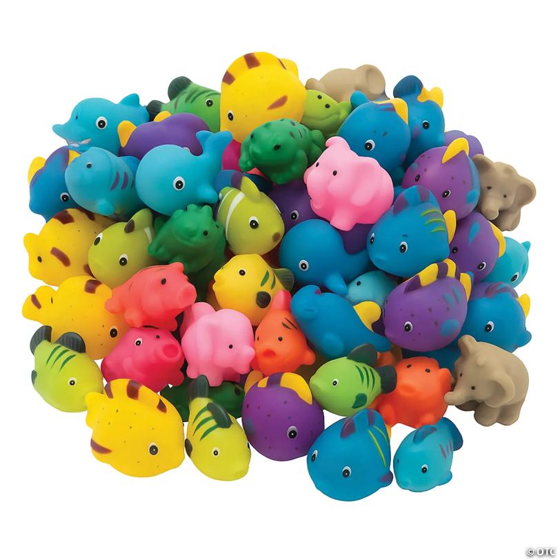 Bulk 48 Pc. Mini Everyday Fun Vinyl Squirt Toy Handout Assortment