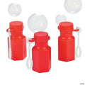 Bulk 48 Pc. Mini Hexagon Red Bubble Bottles