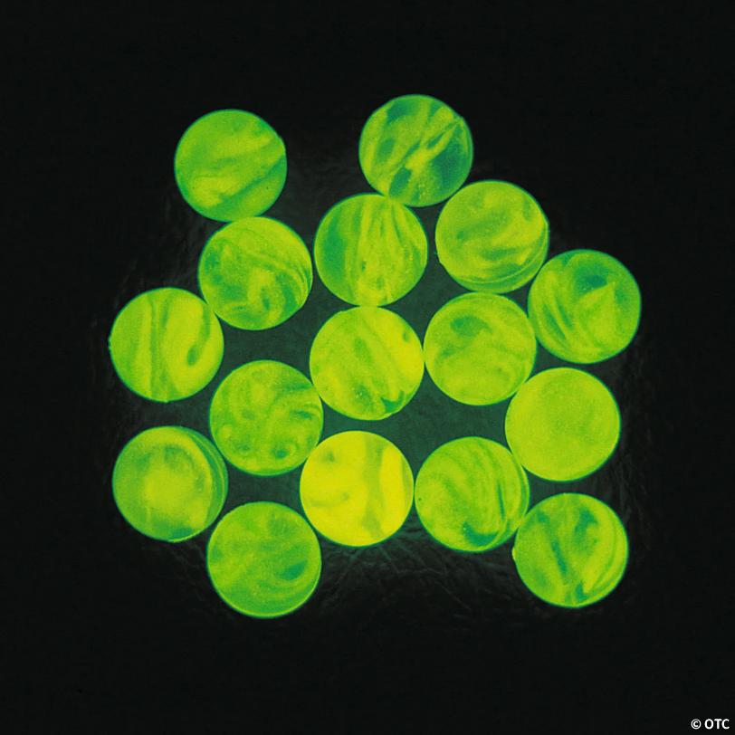 Bulk 48 Pc. Mini Marbleized Glow-in-the-Dark Green Bouncy Balls