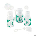 Bulk 48 Pc. Personalized Mini Monogram with White Bubble Bottles