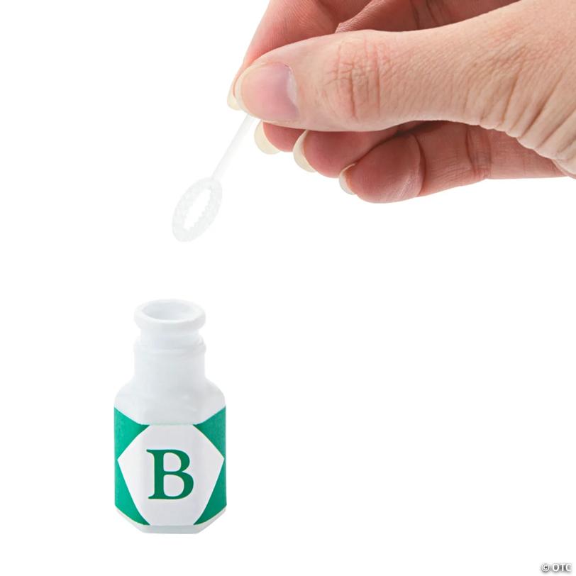 Bulk 48 Pc. Personalized Mini Monogram with White Bubble Bottles