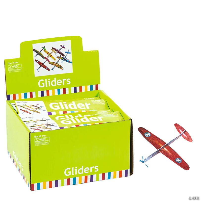 Bulk 48 Pc. WWII Fighter Plane Foam Gliders
