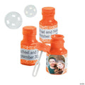 Bulk 48 pc. Custom Photo Mini Orange Bubble Bottles