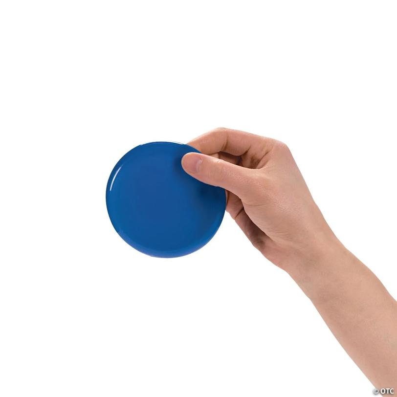 Bulk 72 Pc. Mini Blue Plastic Flying Discs