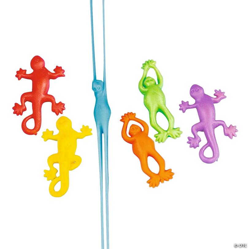 Bulk Mini Stretchy Flying Frogs & Lizards - 144 pc