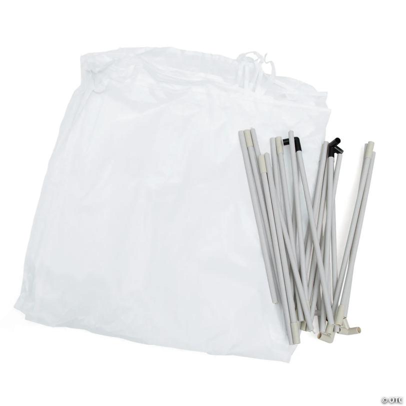45" x  40"Bulk 3 Pc. White Nonwoven Indoor Sleepover Teepee Tents Kit