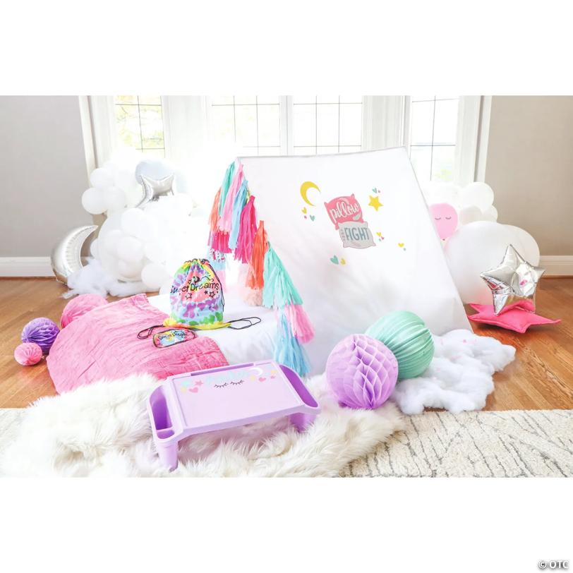 45" x  40"Bulk 3 Pc. White Nonwoven Indoor Sleepover Teepee Tents Kit