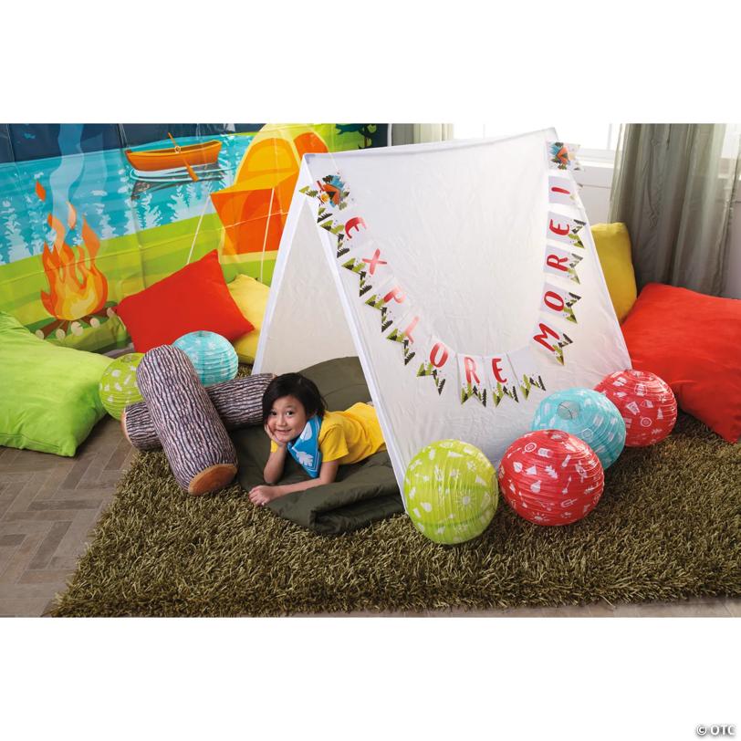 45" x  40"Bulk 3 Pc. White Nonwoven Indoor Sleepover Teepee Tents Kit
