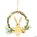 Bunny with Flowers Artificial Easter Twig Wreath - 10