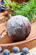4" Bark with Snow Ball Ornament
