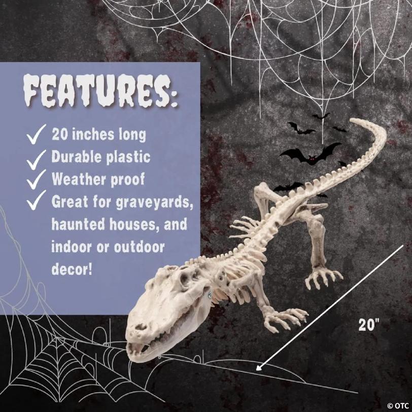 CROCODILE HALLOWEEN SKELETON 2 PACK 20