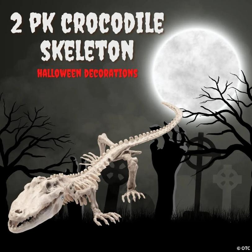 CROCODILE HALLOWEEN SKELETON 2 PACK 20