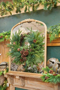 26” Mixed Greens with Pinecones Swag Wreath