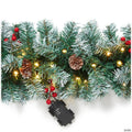 Casafield 9FT Pre-Lit Artificial Christmas Garland, Snow-Flocked w/ Lights and Pinecones