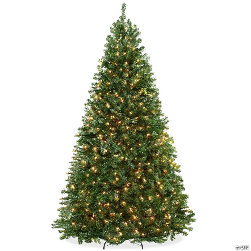 Casafield 9FT Pre-Lit Realistic Green Spruce Artificial Holiday Christmas Tree with Stand
