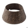 Casafield Water Hyacinth Christmas Tree Collar, Small Christmas Tree Cover 24" - Brown
