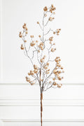 38” Champagne Gilded Frosted Crabapple Christmas Spray